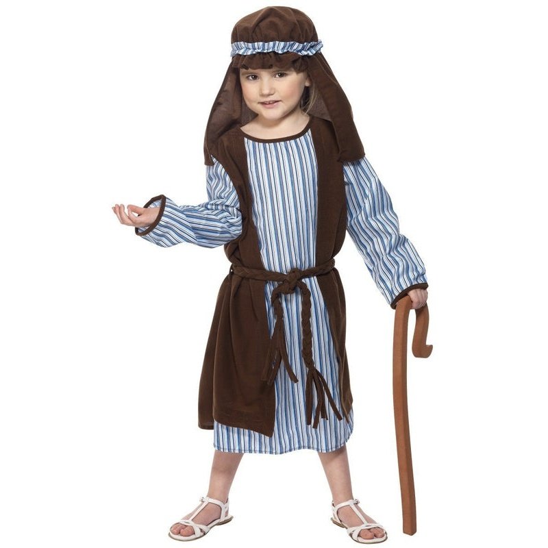 Shepherd Costume, Blue And Brown - Jokers Costume Mega Store