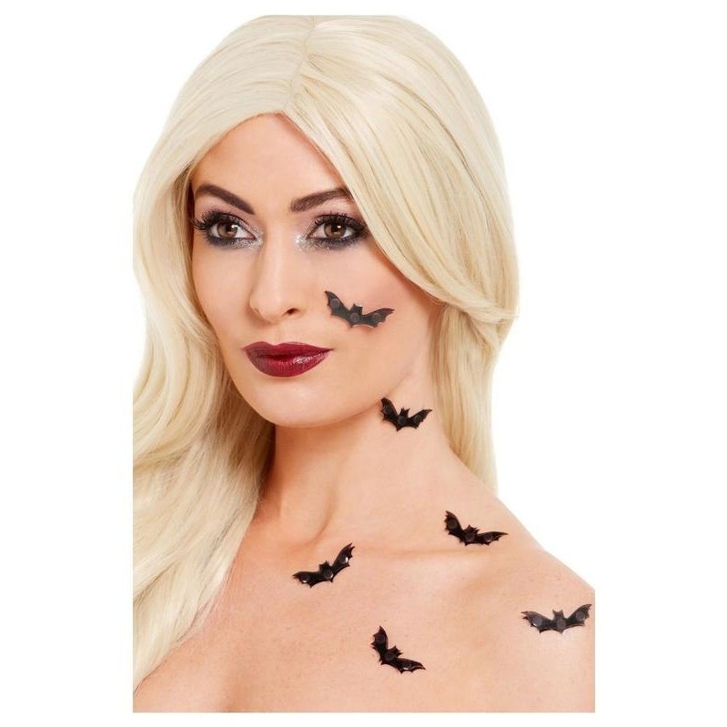 Smiffys Make-Up FX, 3D Bat Stickers - Jokers Costume Mega Store