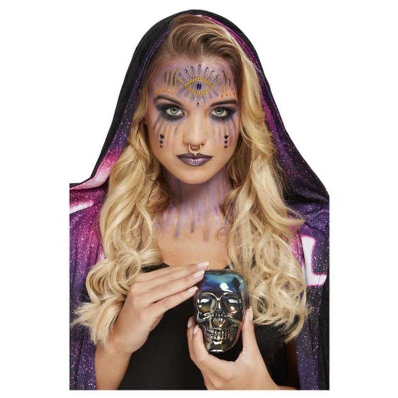 Smiffys Make Up Fx, Fortune Teller Kit, Aqua - Jokers Costume Mega Store