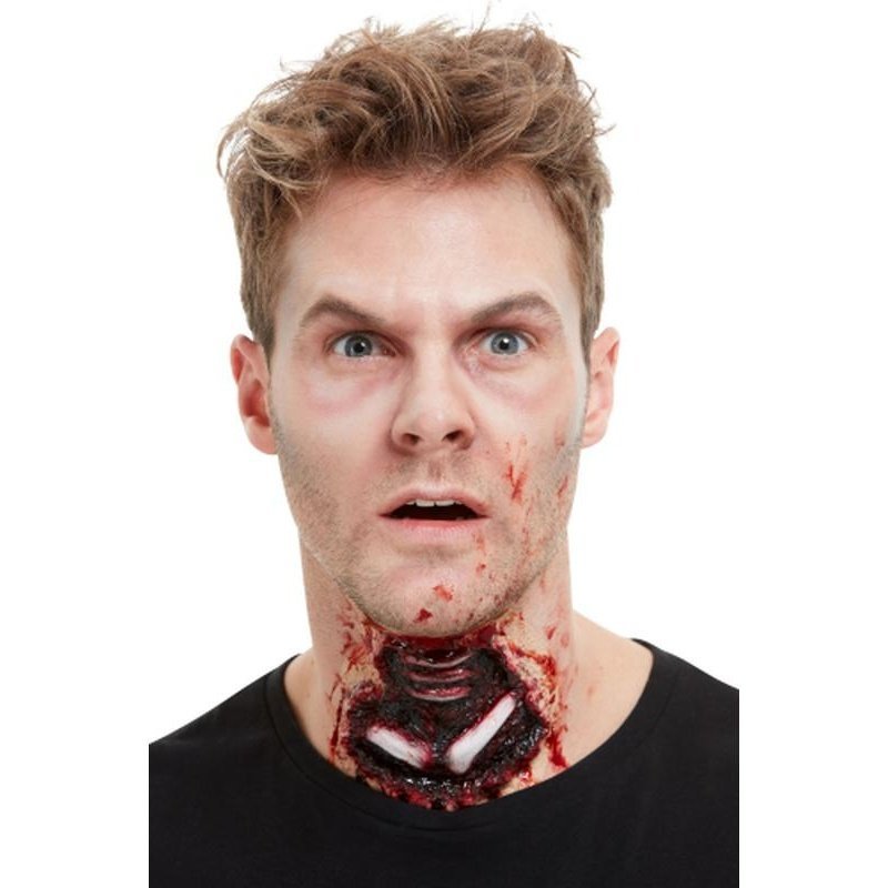 Smiffys Make Up Fx, Latex Exposed Throat Wound - Jokers Costume Mega Store