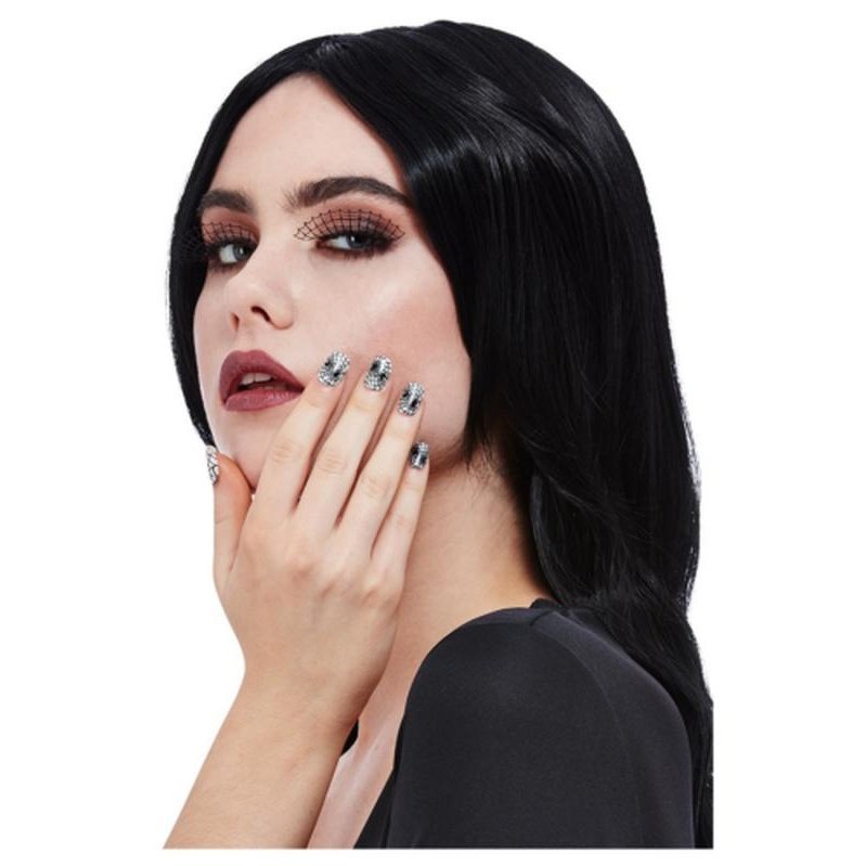 Smiffys Make Up Fx, Spiderweb Eyelash & Nail Set - Jokers Costume Mega Store