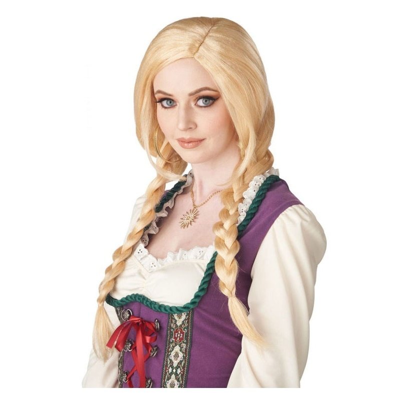 Blonde Braids Wig Ideal for Oktoberfest Costume Dress Ups