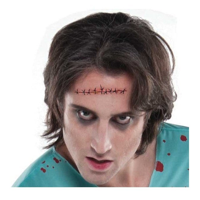Stitched Wound Tattoo - Jokers Costume Mega Store