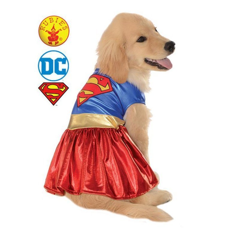 Supergirl Pet Costume Size S - Jokers Costume Mega Store