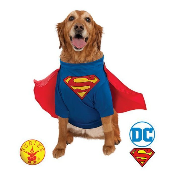 Superman Deluxe Pet Costume Size L - Jokers Costume Mega Store