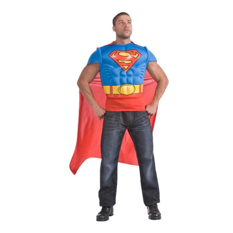 Superman Muscle Chest Shirt Size Xl - Jokers Costume Mega Store