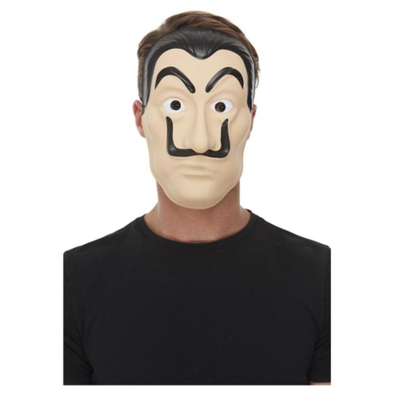 Surreal Artist/Bank Robber Mask, Beige - Jokers Costume Mega Store
