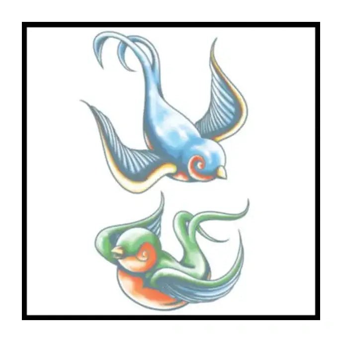 Swallows Vintage Temporary Tattoos - Jokers Costume Mega Store