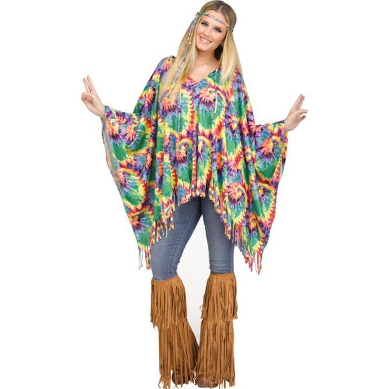 Tie Dye Hippie Poncho - Jokers Costume Mega Store