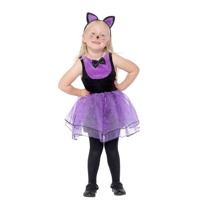 Toddler Cat Costume, Black & Purple - Jokers Costume Mega Store