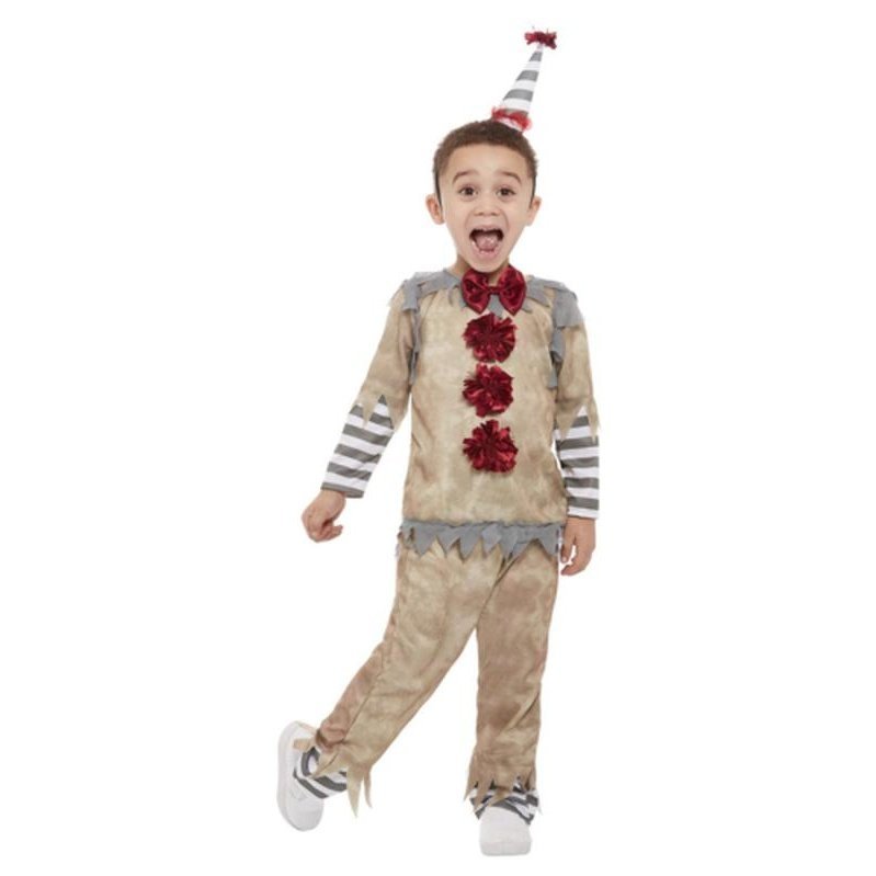 Toddler Vintage Clown Costume, Grey - Jokers Costume Mega Store