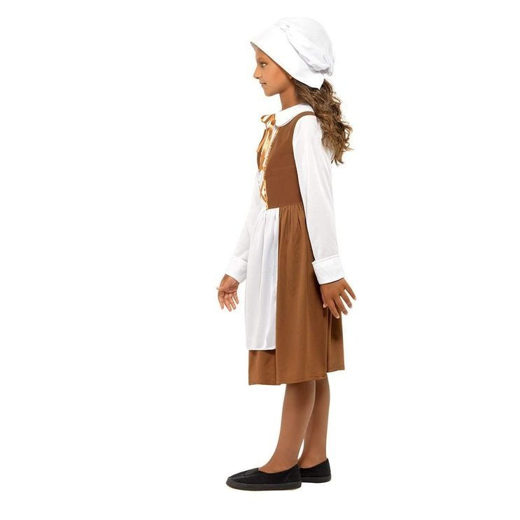 Tudor Girl Costume, Brown - Jokers Costume Mega Store