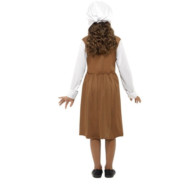 Tudor Girl Costume, Brown - Jokers Costume Mega Store