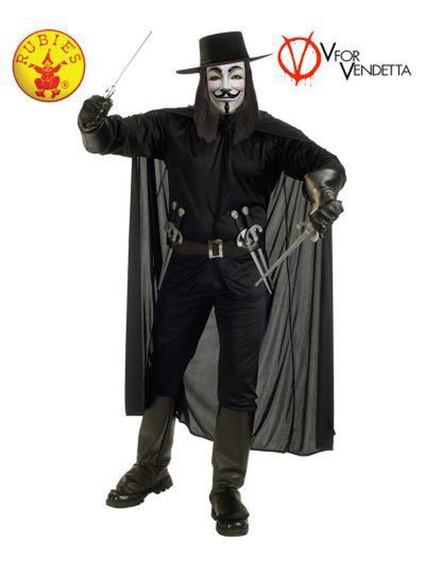 V For Vendetta Adult Size Std - Jokers Costume Mega Store