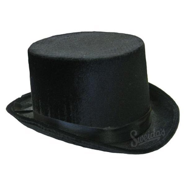 Velvet Top Hat - Black - Jokers Costume Mega Store