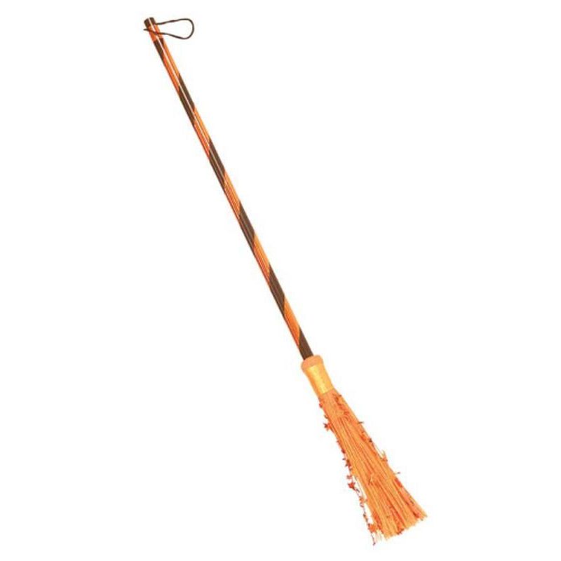 Witch Broom Orange Metallic - Jokers Costume Mega Store
