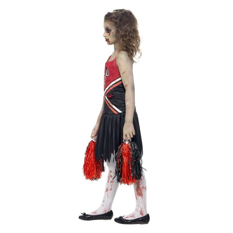 Zombie Cheerleader Costume, Red - Jokers Costume Mega Store