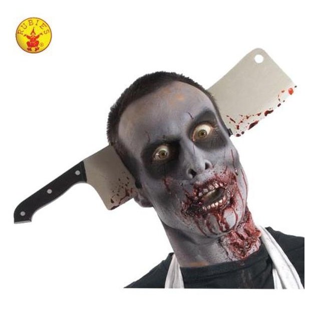 ZOMBIE CLEAVER THROUGH HEAD ACCESSORY-Costume Accessories-Jokers Costume Mega Store