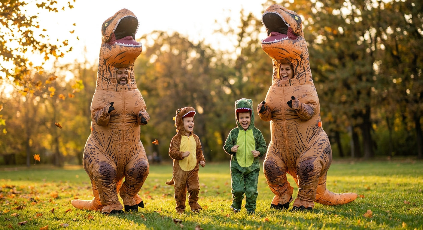 Inflatable dinosaur costumes for kids and adults