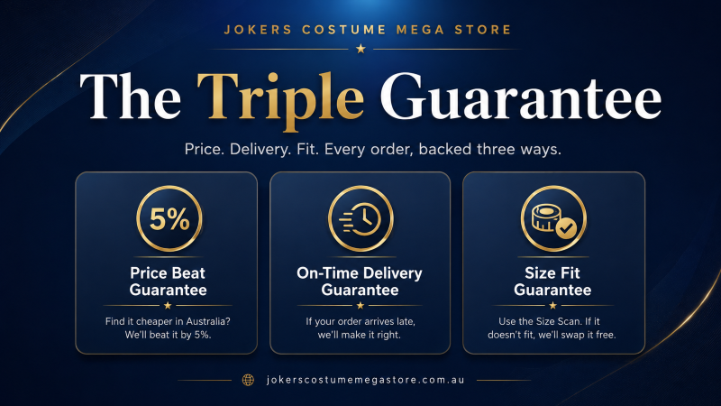 The Jokers Triple Guarantee: Price, Delivery & Size Fit