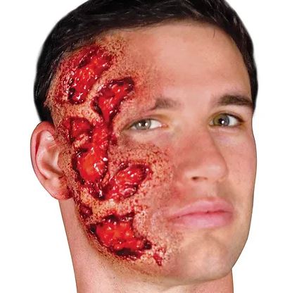 Realistic and high-quality 3-D Burn Latex Prosthetics for special effects makeup