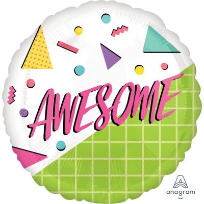 Retro Awesome 45cm Foil Balloon