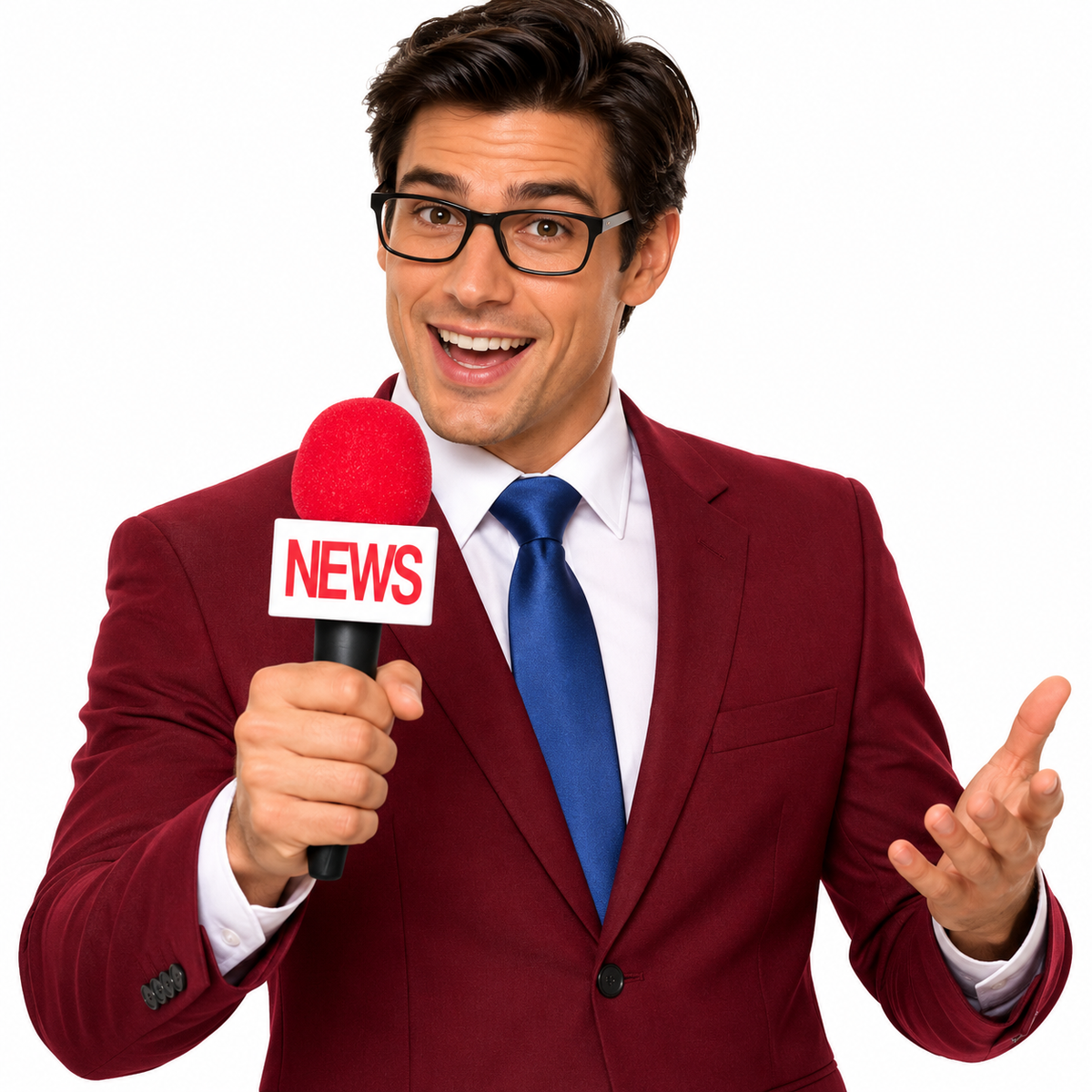 News Microphone Costume Accessory