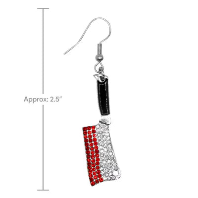 Rhinestone Cleaver Costume Earrings