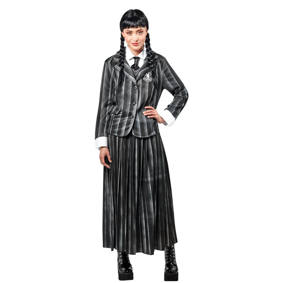 Wednesday Nevermore Academy Black Costume (Netflix), Adult.