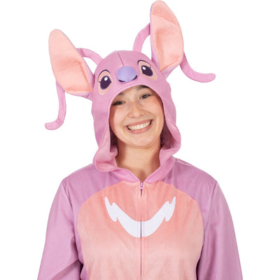 Angel (Lilo & Stitch) Hooded Onesie Costume, Adult