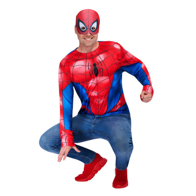 Spider-Man Costume Top & Mask, Adult