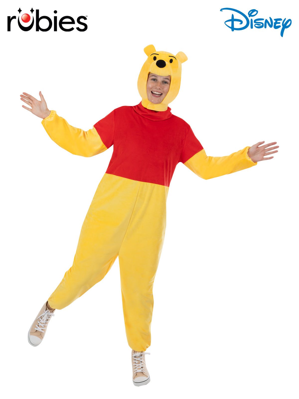 Winnie The Pooh Deluxe Onesie Costume-Adult