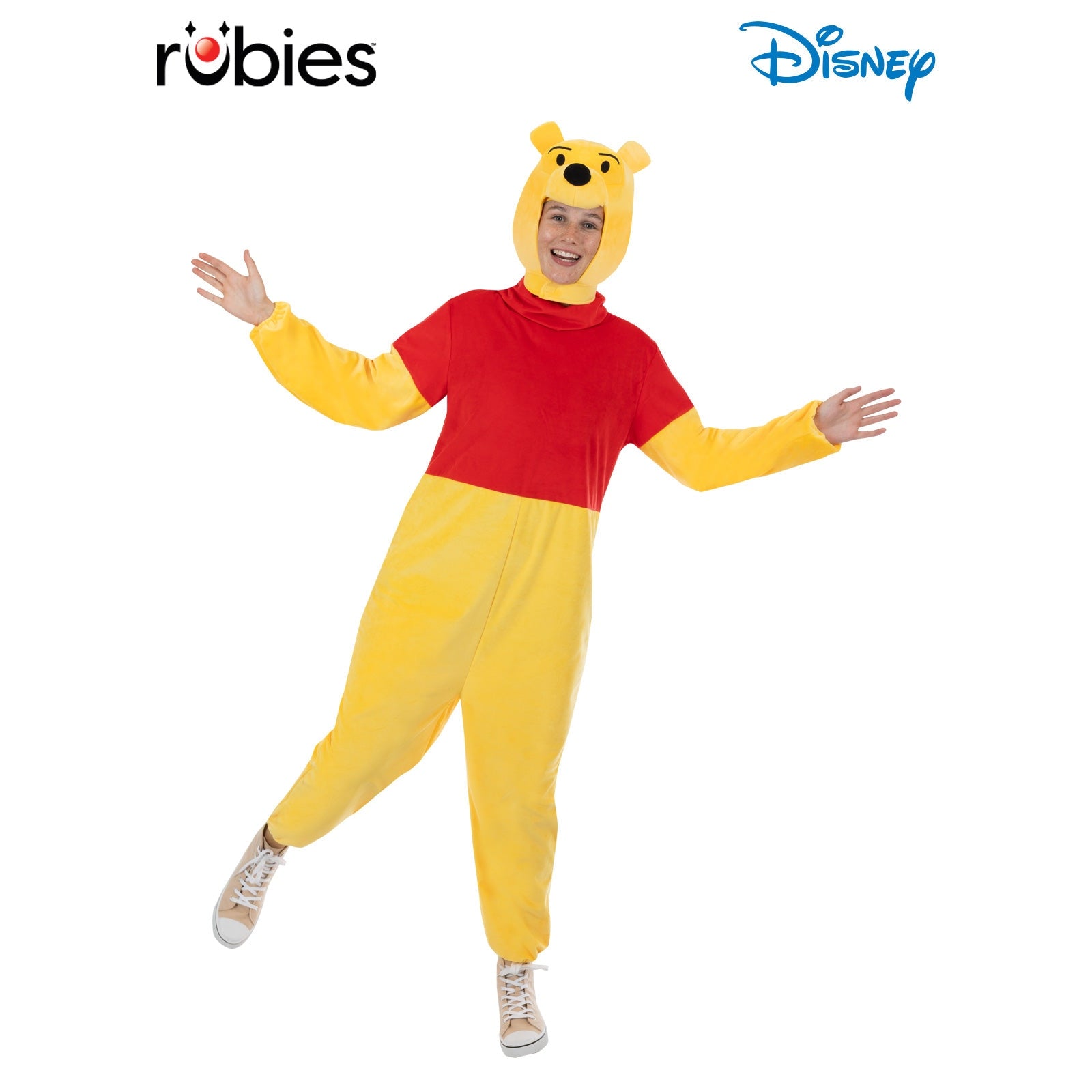 Winnie The Pooh Deluxe Onesie Costume-Adult