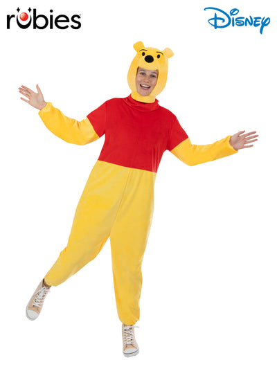 Winnie The Pooh Deluxe Onesie Costume-Adult