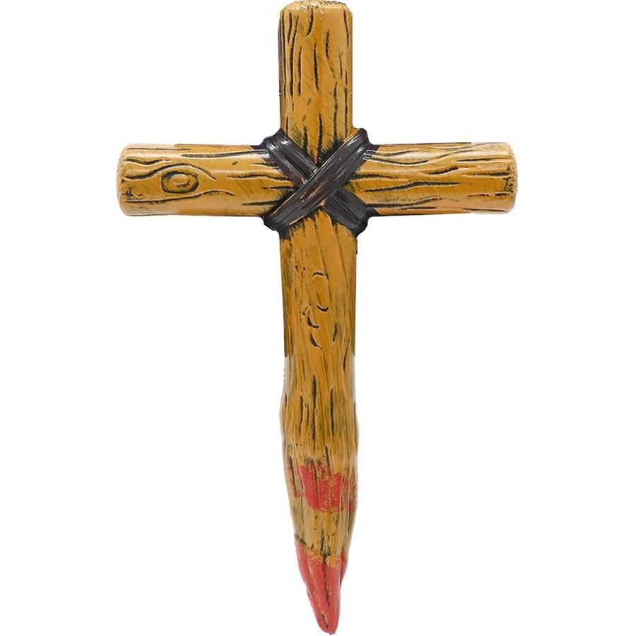 Vampire Stake Cross Plastic Prop 25cm