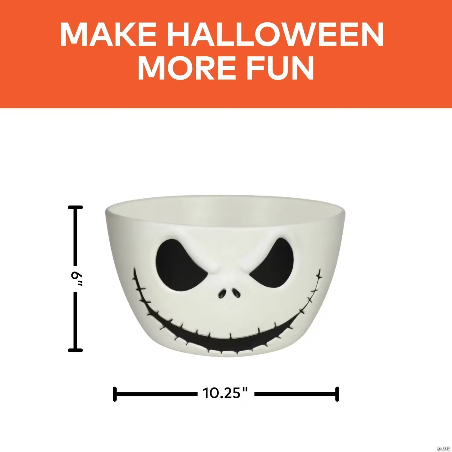 10 1/2" Disney The Nightmare Before Christmas™ Jack Skellington Candy Bowl