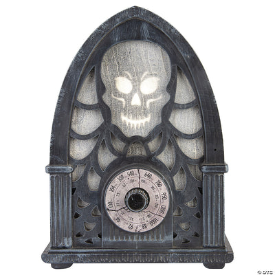 12-Inch Light-Up Black Haunted Radio.