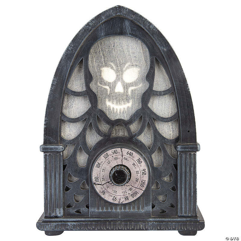 12-Inch Light-Up Black Haunted Radio.