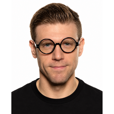 Round Round Glasses, Thick Frame