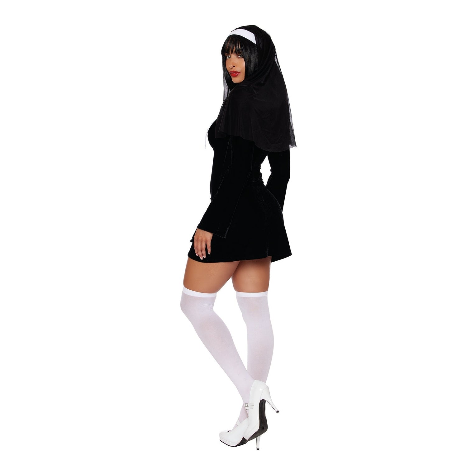 Nun of Your Business Costume - Black Dress & White Collar | Jokers Costume Mega Store Nun of Your Business Costume - Black Dress & White Collar | Jokers Costume Mega Store