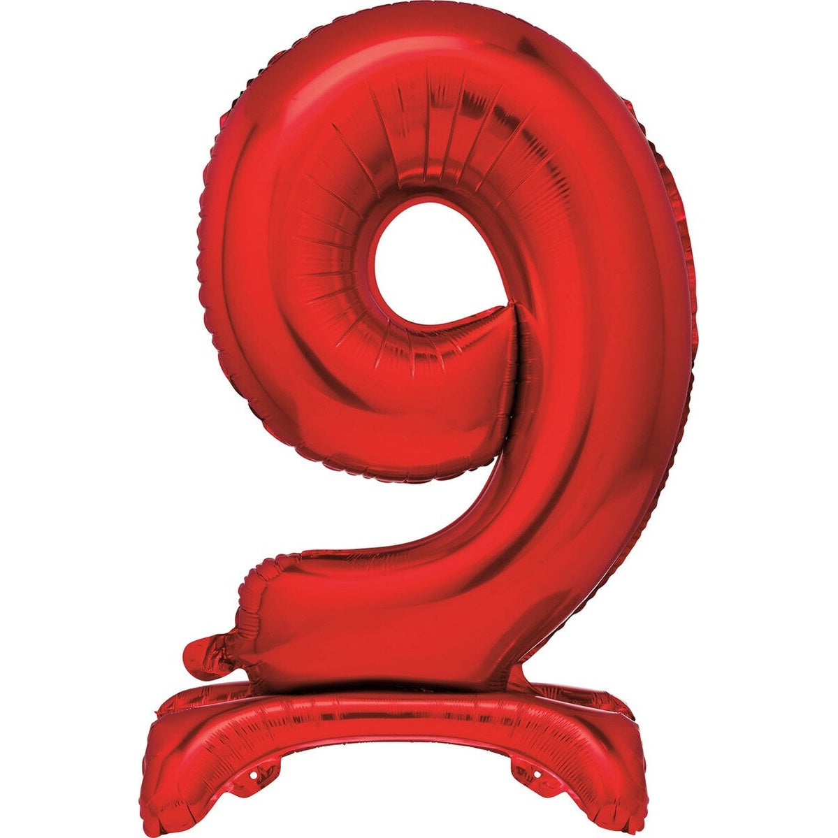 Red Number 9 Standing Foil Balloon-76cm