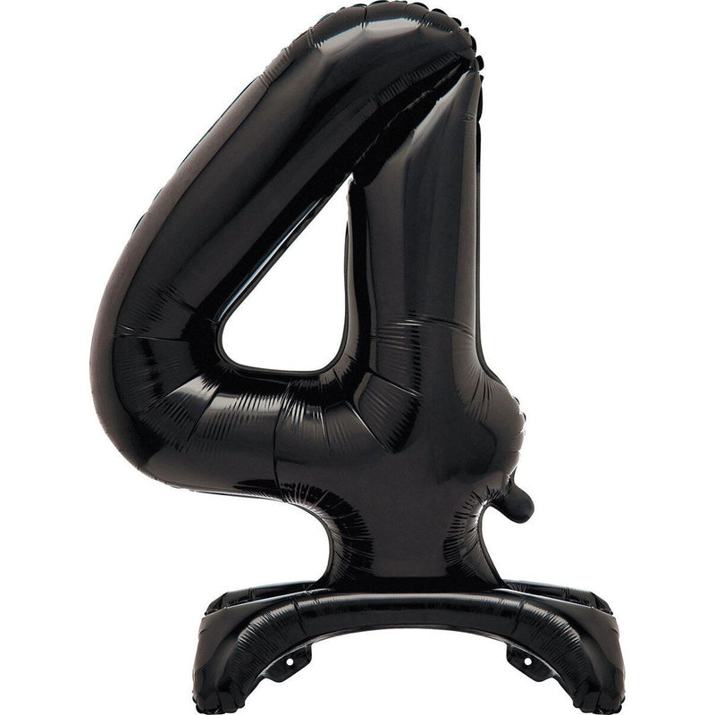 Black Number 4 Standing Foil Balloon-76cm