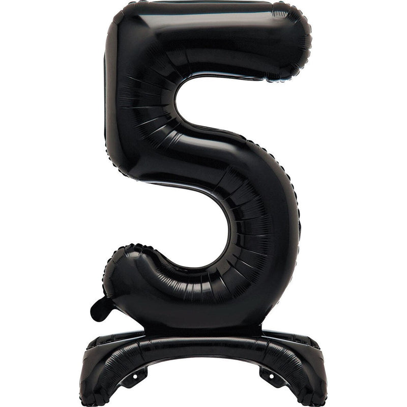 Black Number 5 Standing Foil Balloon-76cm