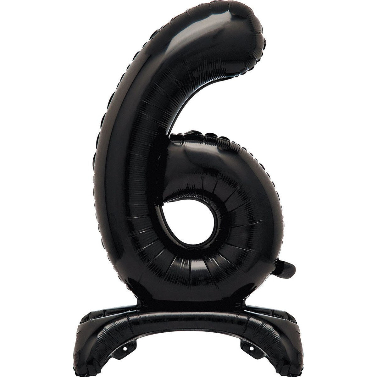 Black Number 6 Standing Foil Balloon-76cm