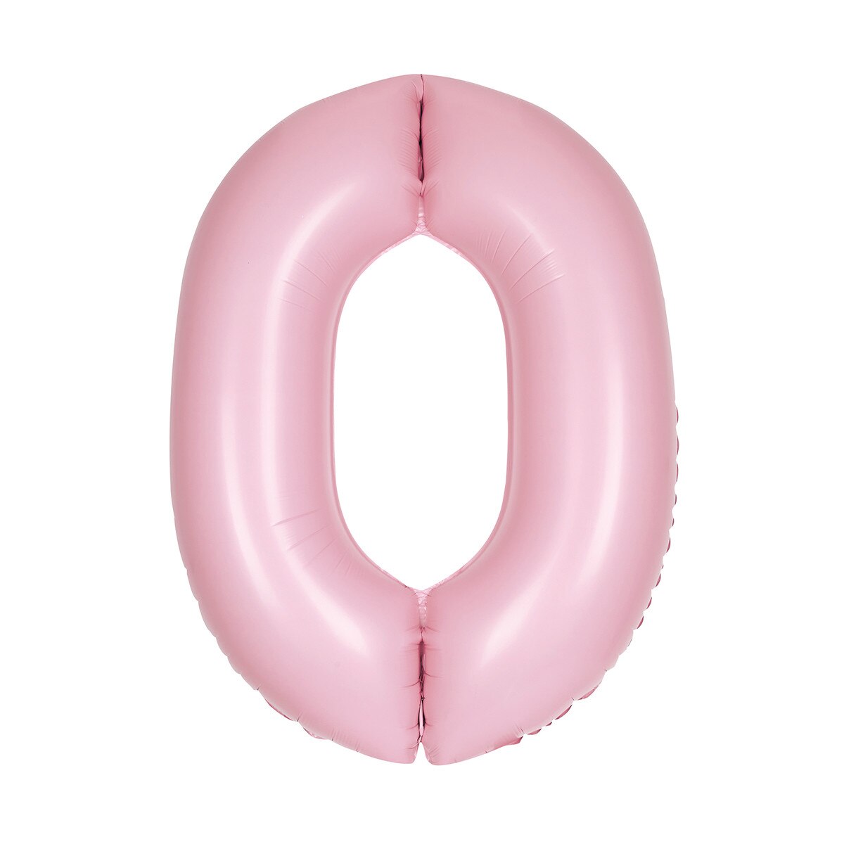 Number 0 Pastel Pink Matte Foil Balloon-86cm