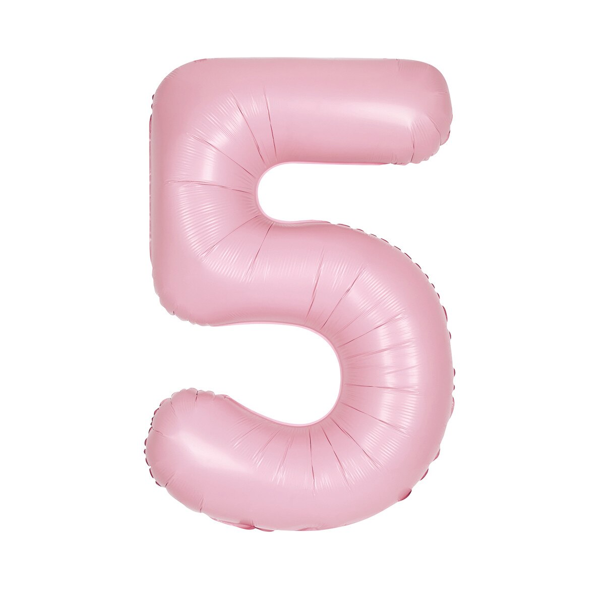Number 5 Pastel Pink Matte Foil Balloon-86cm