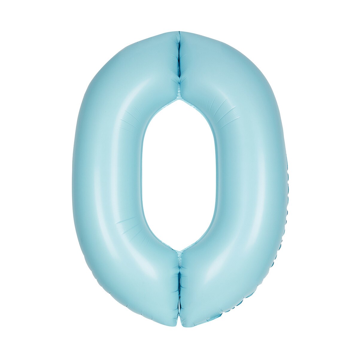 Number 0 Pastel Blue Matte Foil Balloon-86cm