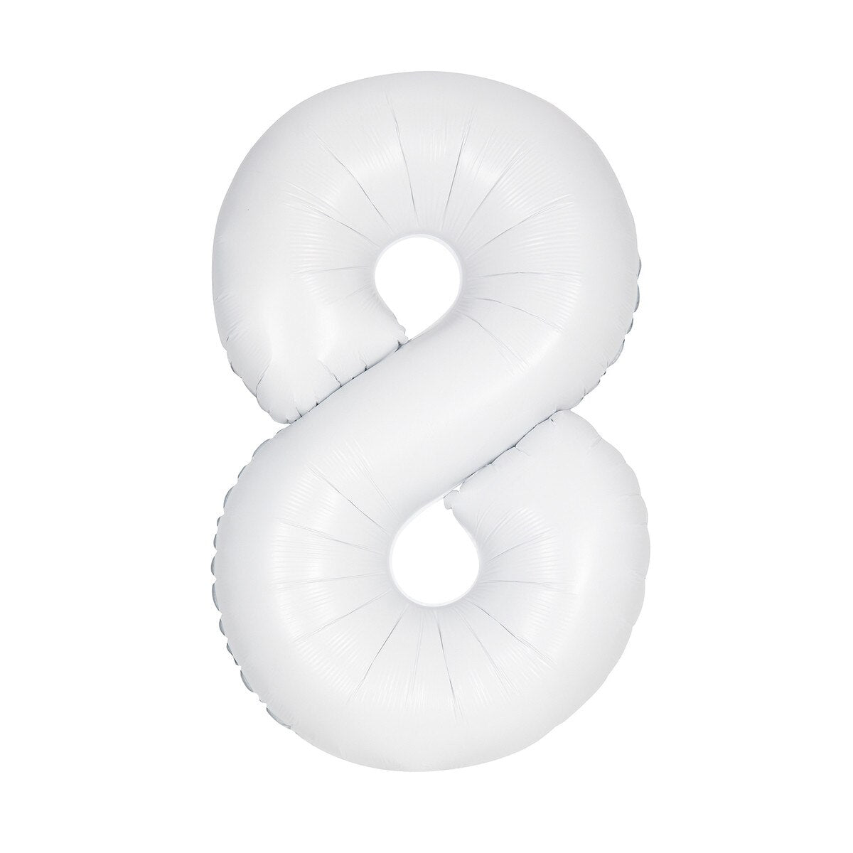 Number 8 White Matte Giant Foil Balloon-86cm
