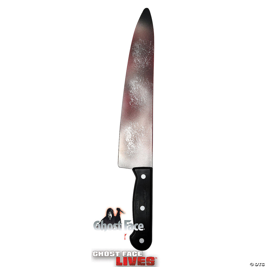 Creepy and detailed 15 Scream ghost face bloody butcher knife for Halloween decor