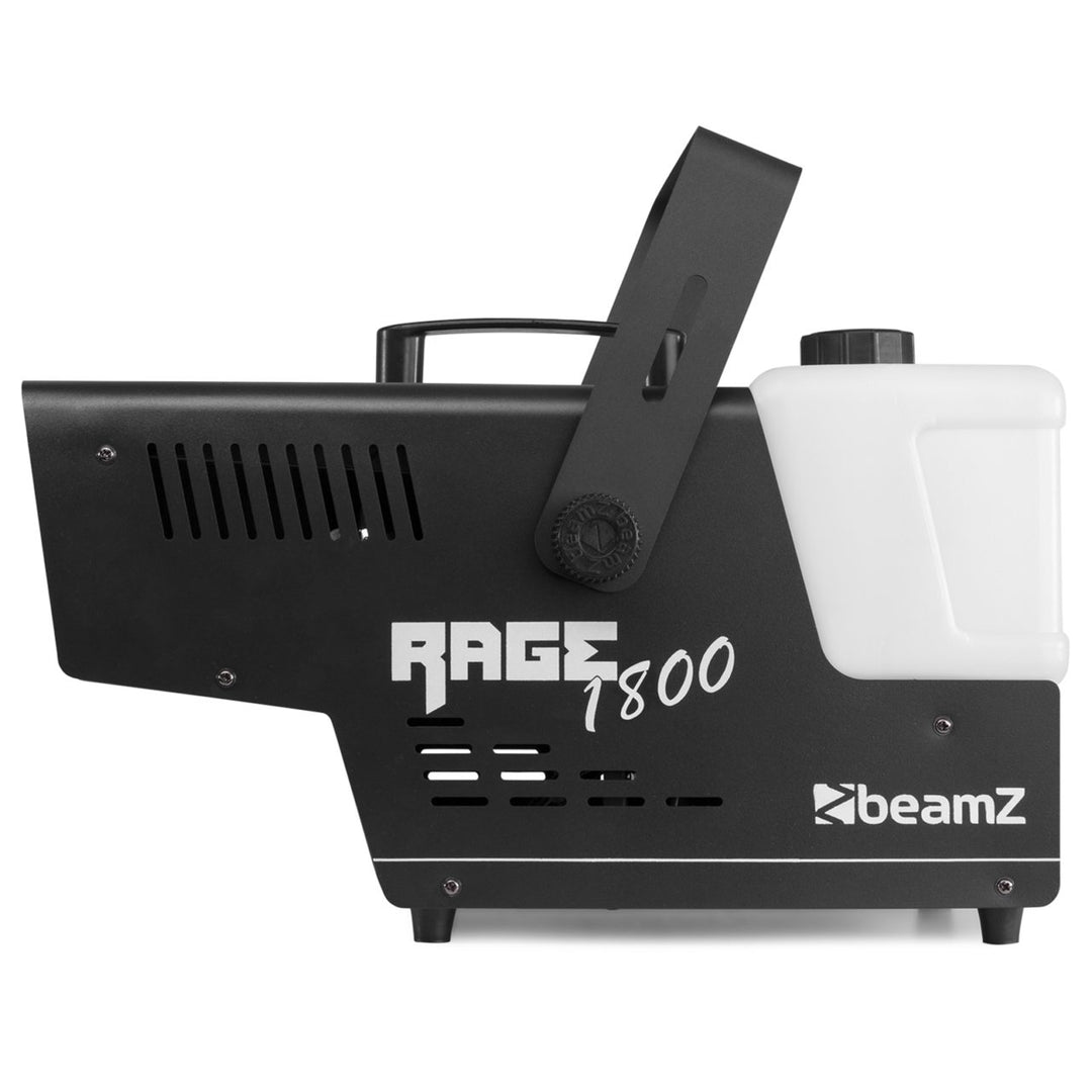 Professional smoke machine with powerful 1800W output and vibrant 4-in-1 LED lights